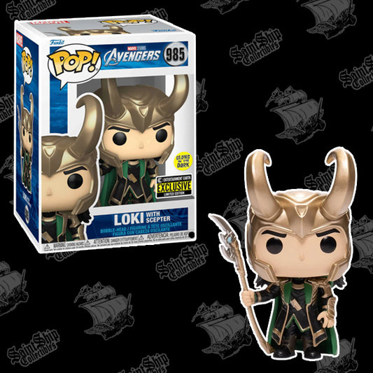 Funko Pop! Marvel: Loki with Scepter #985 - Entertainment Earth Exclusive