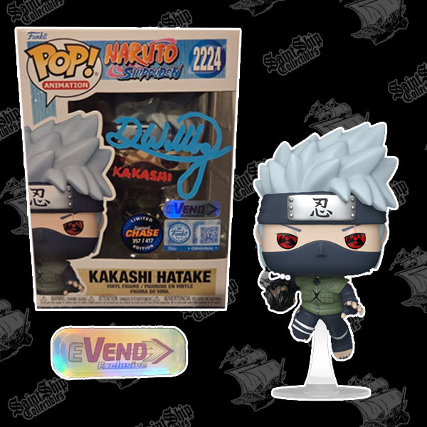 Funko Pop! Naruto Shippuden: Kakashi Hatake Chase Signed 357/417 #2224 - eVend Exclusive