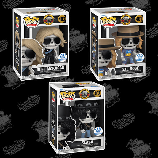 Funko Pop! Rocks: Bundle Guns 'n Roses Duff McKagan, Axl Rose & Slash Skeleton - Funko Shop
