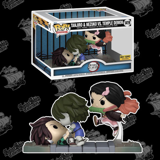 Funko Pop! Demon Slayer : Tanjiro et Nezuko contre le démon du temple #1419 - Sujet brûlant