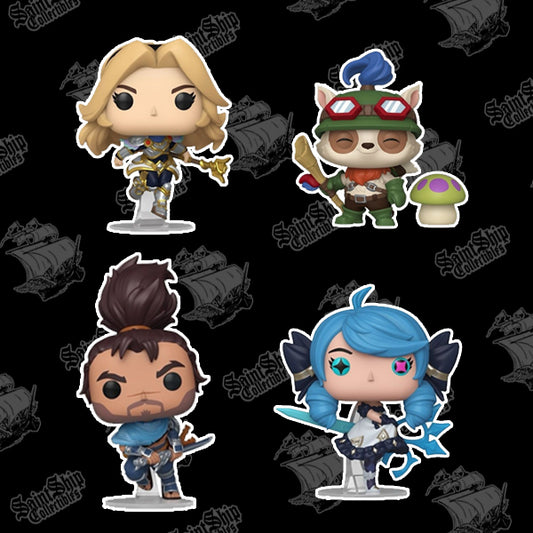 Funko Pop! League of Legends: Bundle S3 Lux, Teemu wit Mushroom, Yasuo, Gwen (Pre-Order)