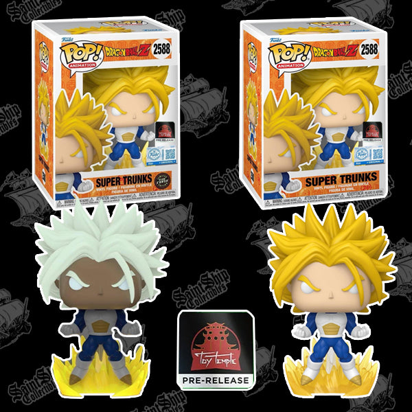 Funko Pop! Dragonball Z: Super Trunks Chase Glow in the Dark + Regular #2588 - Toy Temple PR (Pre-Order)