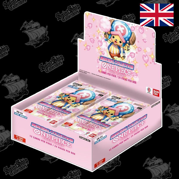 One Piece Card Game Booster Box EB01 Booster Memorial Collection SaintShip Collectibles One Piece Card Game Booster Box EB01 Booster Memorial Collection SaintShip Collectibles