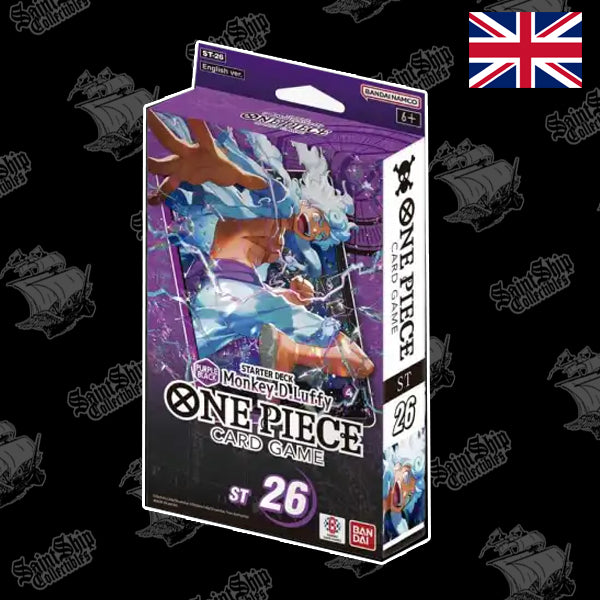 bandai one piece monkey d. luffy starter deck card game One Piece Card Game Starter Deck ST-26 Purple Black Monkey.D.Luffy – SaintShip Collectibles