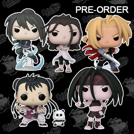 Funko Pop! Bundle Fullmetal Alchemist Brotherhood: Envy, Izumi Curtis, Lan Fan, May Chang with Shao May, Edward Elric (Pre-Order)