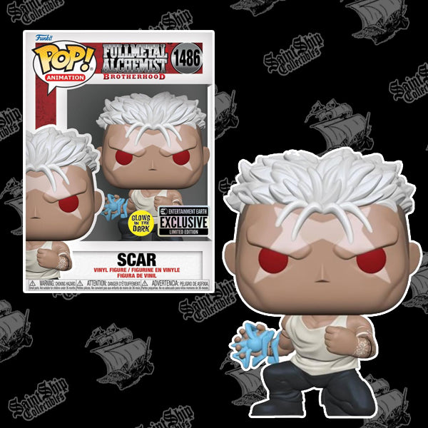 Funko Pop! Fullmetal Alchemist Brotherhood : Scar Glow in the Dark #1486 - Exclusivité Entertainment Earth