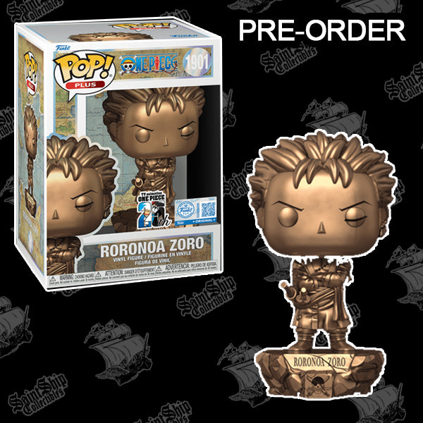 Funko Pop! One Piece: Roronoa Zoro Bronze Statue 25th #1901 - Funko Shop (Pre-Order)