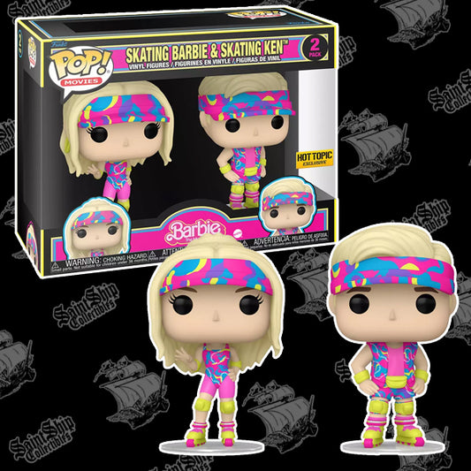 Funko Pop! Barbie : Pack de 2 Barbie Patineuse et Ken Patineur - Sujet brûlant