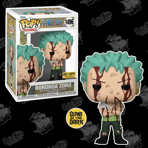 Funko Pop! One Piece: Roronoa Zoro Nothing Happened Error Glow #1496 - Hot Topic