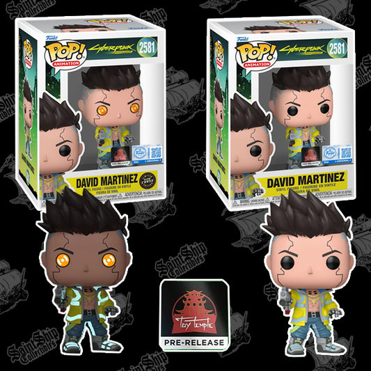 Funko Pop! Cyberpunk: David Martinez Chase Glow in the Dark + Regular #2581 - Toy Temple PR (Pre-Order)