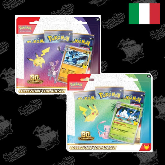 Pokemon 30° anniversario Collezione con adesivi Exeggutor e Lucario (ITA)