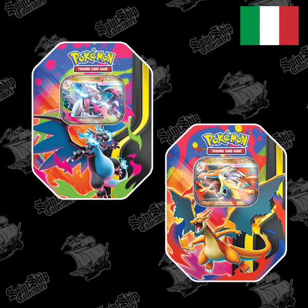 Pokemon Scarlet &amp; Violet: Paldea's Destiny - Tin Shiny Charizard, Great Fangs, Ironfurrow (ITA)